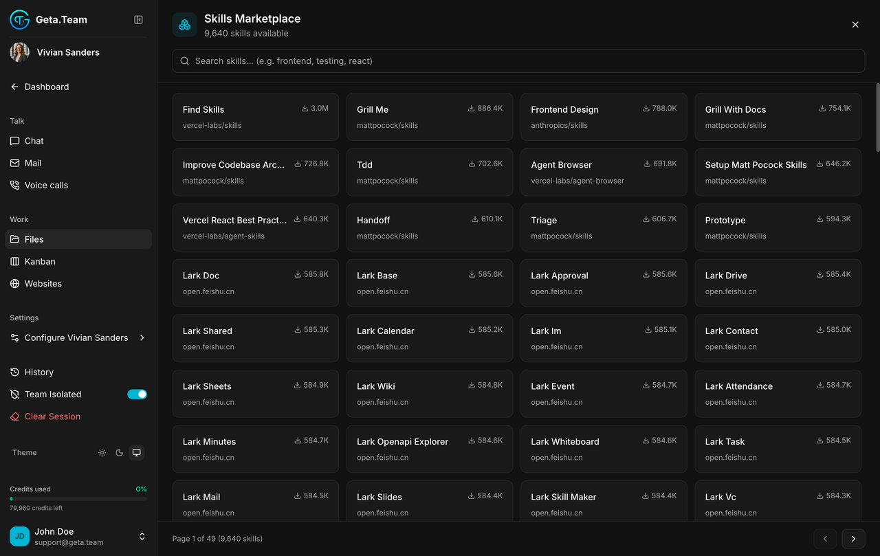 The skills catalog