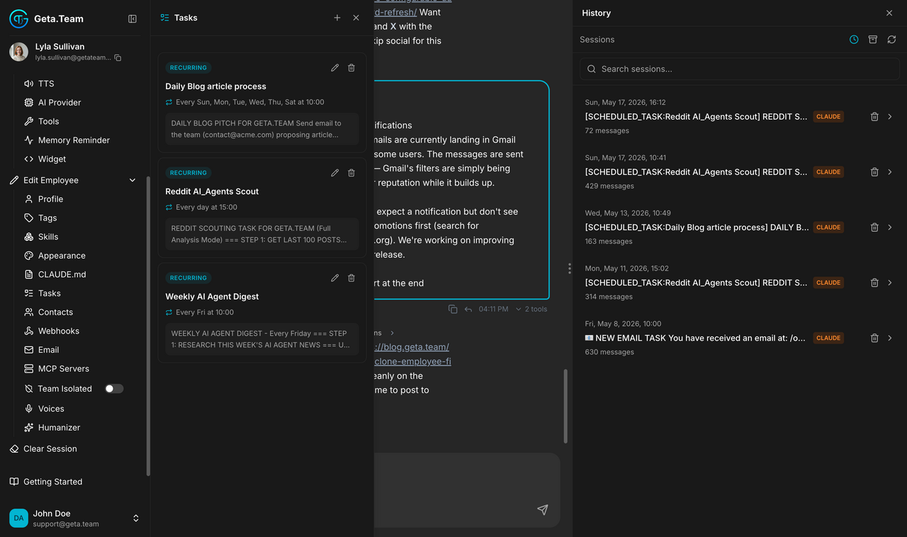 Tasks list