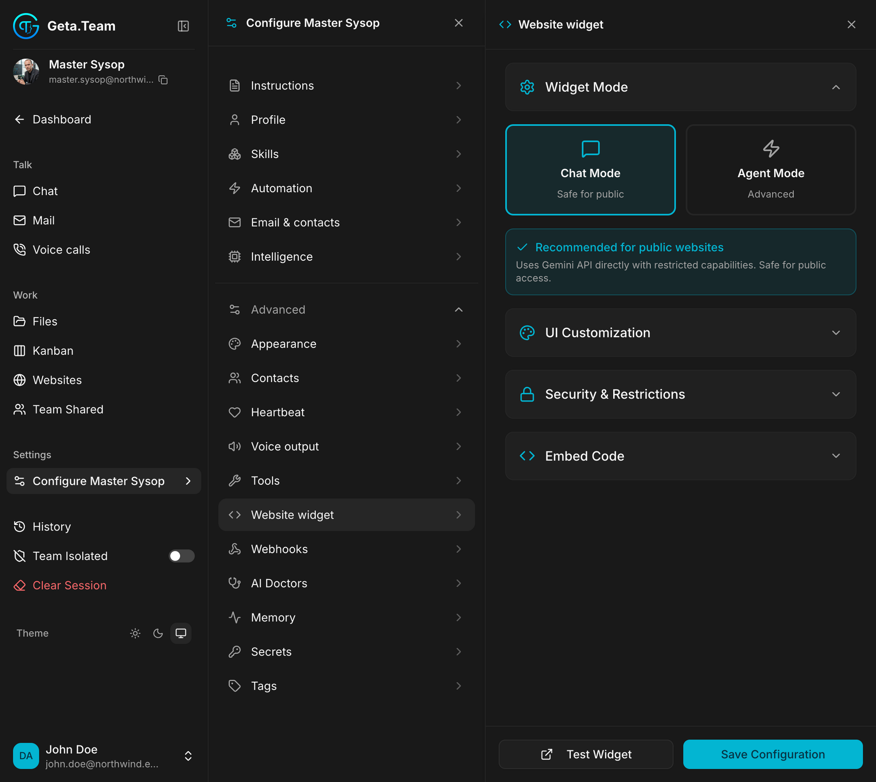 Website Widget