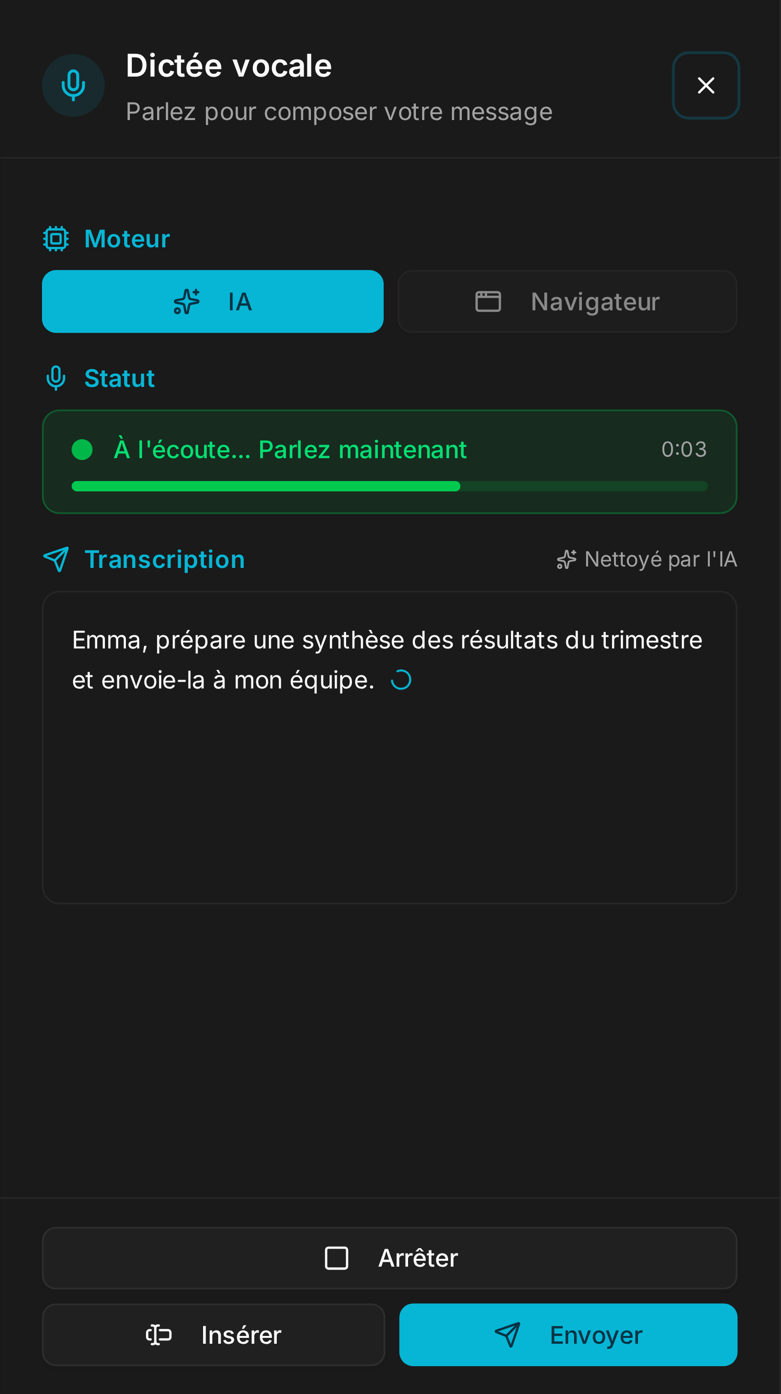 La dictée vocale
