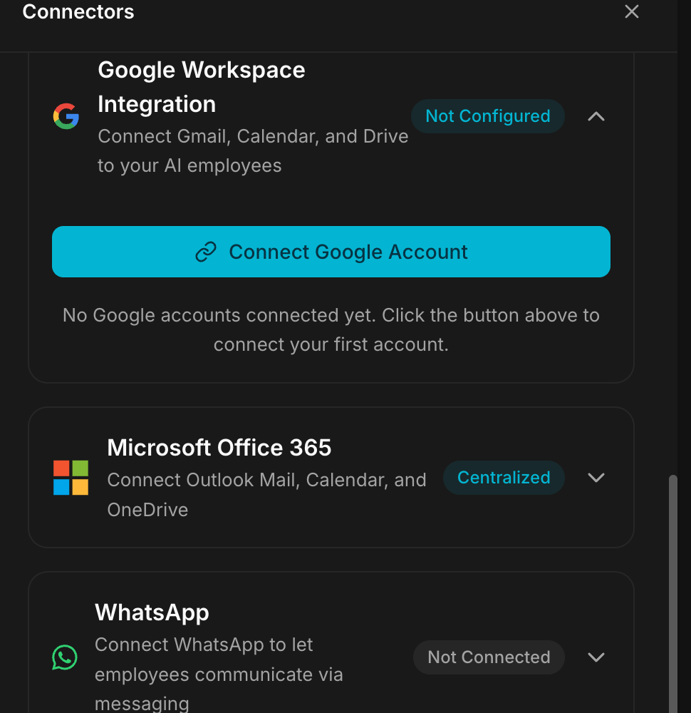 The Google Workspace connector