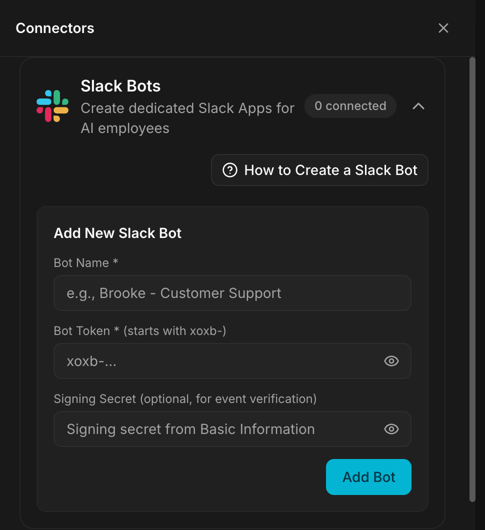The Slack Bots connector, expanded