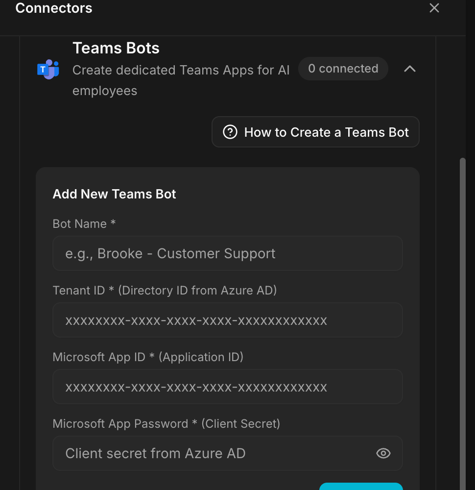 The Teams Bots connector
