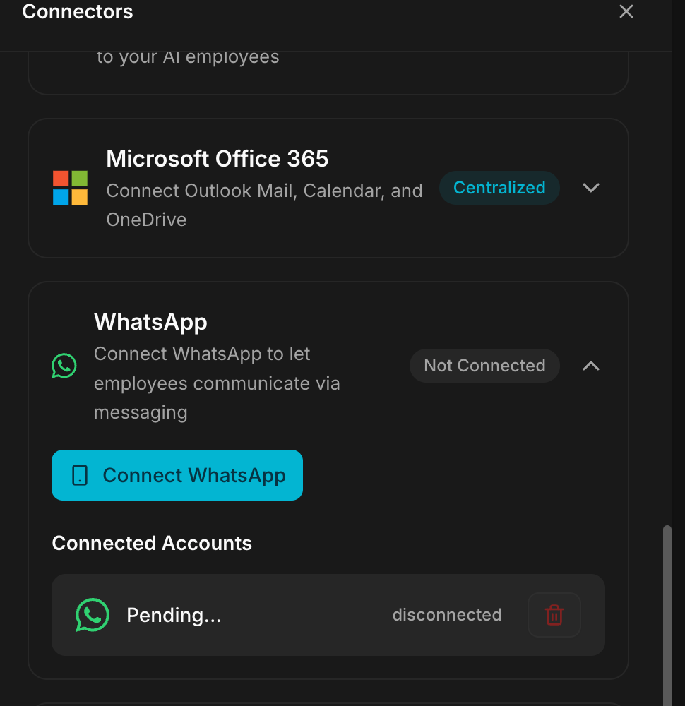 The WhatsApp connector
