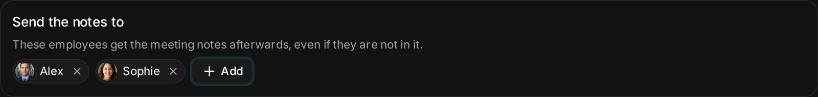 Send the notes to