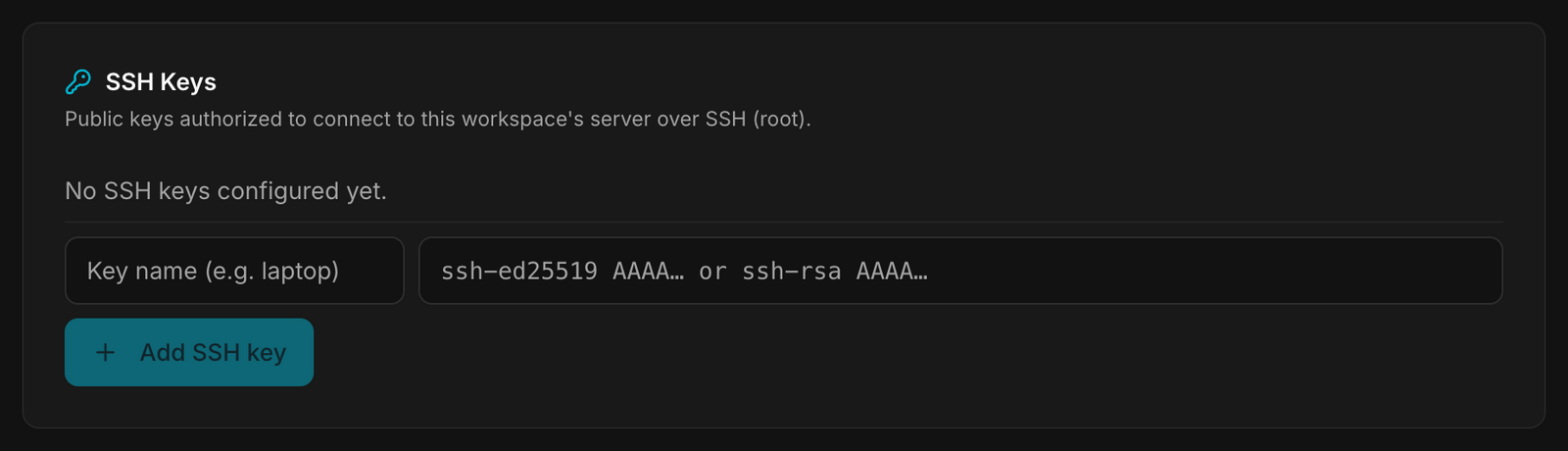 SSH keys